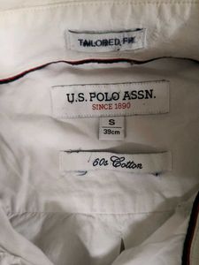 US Polo Assn. White Striped Shirt for men