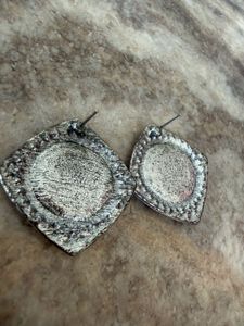 Bohemian Red Paisley Square Earrings