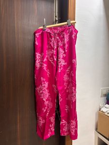 Vibrant Pink Kurta Set with Floral Print