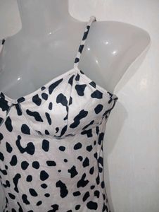 Dalmatian Print Mini Dress