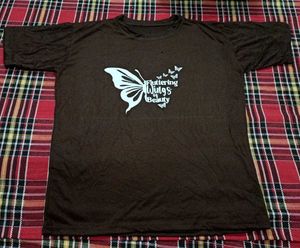 Brown Butterfly Graphic T-Shirt