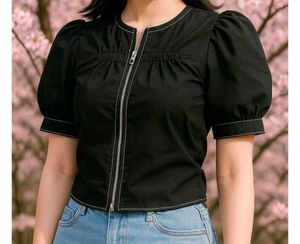 Chic Black Zipper Top 🔴FREE DELIVERY 🔴