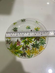 Floral Glass Bowl &amp; Plate Set