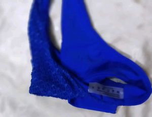 Blue Lace Thong Panty
