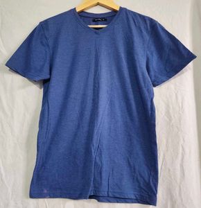 Men's Blue V-Neck T-Shirt
