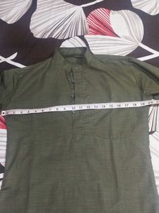 Men's Olive Green Kurta set