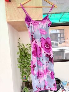 Sheer Floral Slip Dress