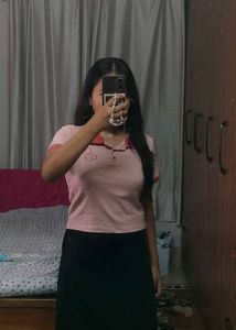 Cute Pink Bear Crop Top
