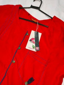 Red Embroidered Tunic