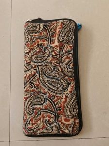 Boho Paisley Print Zipper Wallet