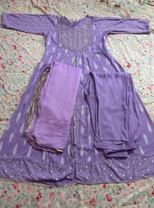 Elegant Lavender Kurta Set