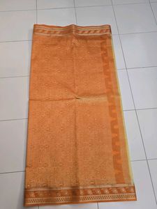 Elegant Orange Silk Saree