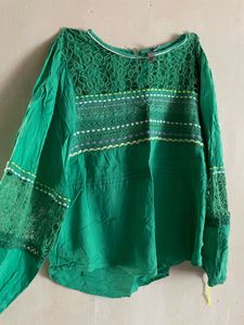 Beautiful Green Lace Top