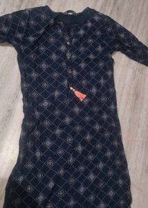 Stylish Navy Blue Printed Kurta