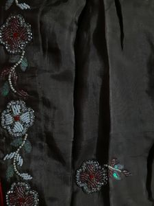 Pure Upada Silk Handwork Border Saree