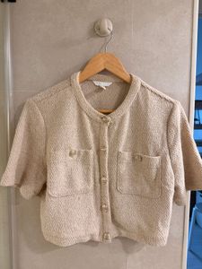 Chic Textured Cropped Cardigan