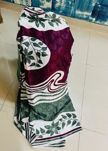 New saree with unstitched blouse piece