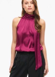 Elegant Silky Halter Top