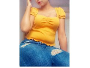 Mustard Yellow Puff Sleeve Top(size-M)