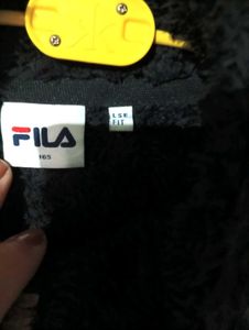 Fila Black Teddy Fleece Jacket