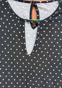 imported Black &amp; White Polka Dot Dress