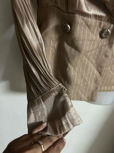 Shimmering Golden Blazer