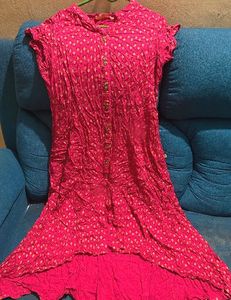 Pink Printed Kurta avaasa Kurti
