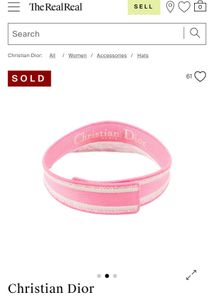 Christian Dior Pink Toile de Jouy Visor