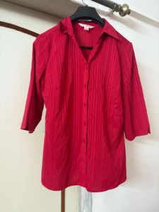 Self Pattern Red Shirt