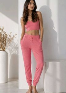🧡💕 Soft Pink-Orange Drawstring Jogger Pants