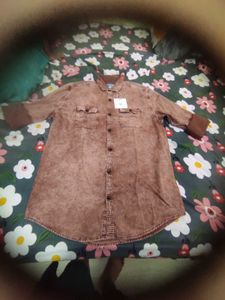 Stylish Brown Washed Shirt