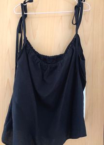 Black Tie-Strap Camisole Top