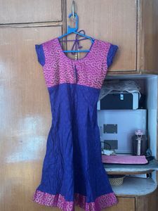 Ethnic Dress - Purple & Pink