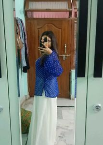 2 piece Elegant Blue Printed Kurta