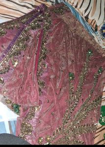 Embroidered Pink Saree