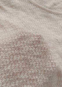 Cream Textured Short Sleeve Top