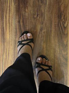 Shoexpress Black Textured Sandals