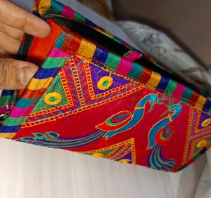 Beautiful Multicolored Peacock Purse