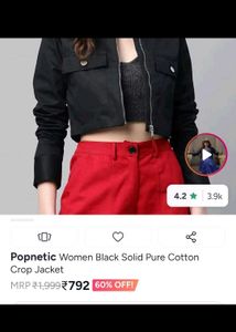 Stylish Black Cropped Jacket