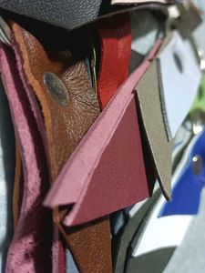 Keychain Colourblocked 1 Set | Genuine Leather