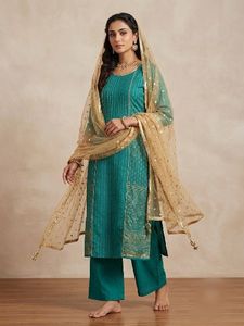 Aurelia Beautiful Teal Kurta Set with Dupatta