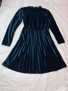 Velvet Pearl Detail Dress