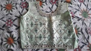 Real mirror Embellished top for girls