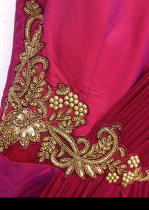 bust 40 Elegant Maroon Gown