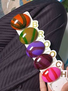 Set of 5 Colorful Brooches