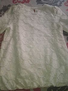 Elegant White Lace Top