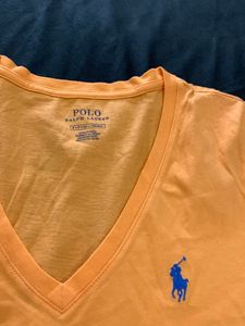 Ralph Lauren V-Neck Tee - Peach
