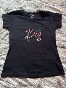 Black "Think Big" Graphic T-Shirt