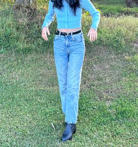 H&M Light Wash vintage straight Leg Jea