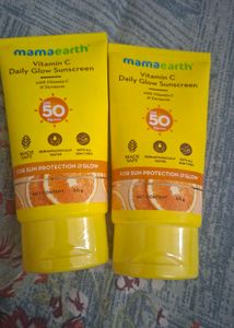 Mamaearth Vitamin C Daily Glow Sunscreen (2x50g)
